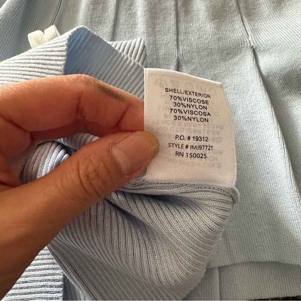 Light Blue Pleated Skirt and tank set. Like new - Picture 10 of 13